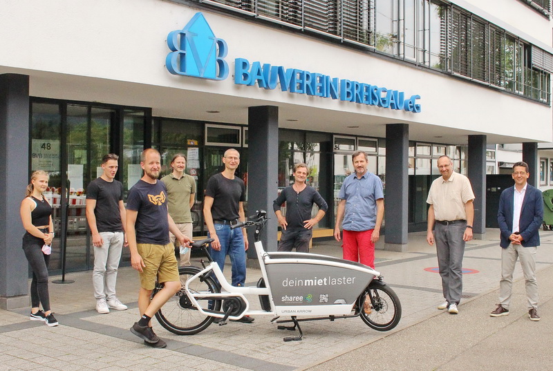 Bauverein Breisgau wird Projektpartner bei Modellprojekt für E-Lastenräder
